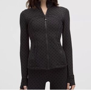 Luluemon *Flocked (polka dot) Define Cropped Jacket Nulu sz 10